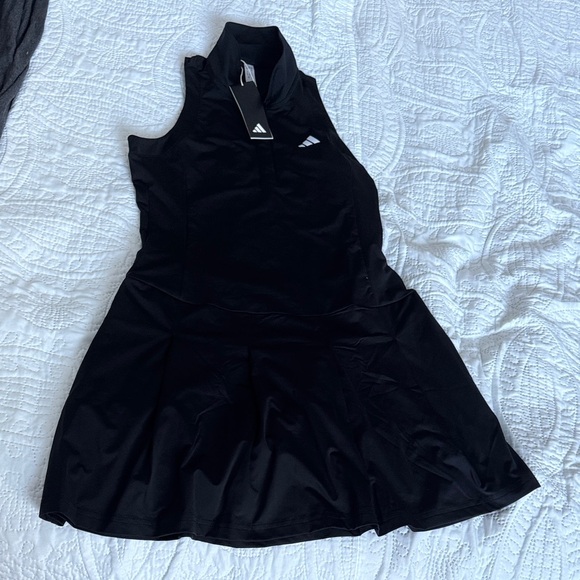 NWT ADIDAS ultimate 365 TOUR pleated Mini black Dress size small - Picture 3 of 12